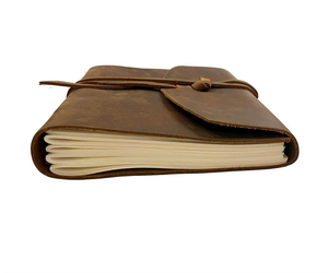 Cuadernos de Cuero Vintage Hechos a Mano con Acabado Rústico, Papel de Cuero sin Líneas, 300 Páginas, Libro de Cuero Suave para Hombre - Product Image 3