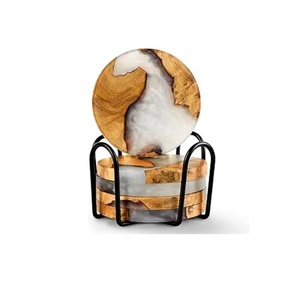 Whole Selling Metal Round Serving Coaster With Gold Plated Top High Quality Metal Coaster With Metal Stand Perfect For Home - Product Image 5