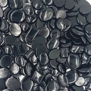 Lot de cabochons en onyx noir naturel, formes et tailles variées, pierres polies en vrac pour la fabrication de bijoux, vente en gros, approvisionnement en vrac - Product Image 6