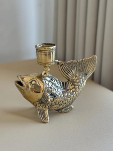 Stylish Fish Shape Metal Candle Stand Elegant <b>Table</b> Centerpiece Ideal For Home Interior Decor And <b>Party</b> Decoration From India - Product Image 1