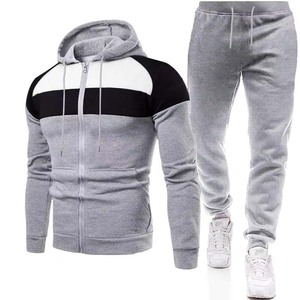 Conjunto Deportivo con Capucha para Hombre, Diseño Color Block, Manga Larga, Cierre de Cremallera, Pantalones Casuales con Bolsillos Laterales, Ropa de Otoño - Product Image 6