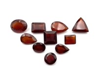 Lote de gemas sueltas de granate Hessonita natural de formas mixtas, talladas, de 6-16 mm, para la fabricación de joyas.