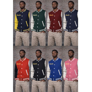 Blank <b>Varsity</b> <b>Jackets</b> Men Leather Sleeve Letterman <b>Varsity</b> <b>Jacket</b> for Men Fashion Loose Fit <b>Plain</b> Men's Clothing <b>Varsity</b> <b>Jacket</b> - Product Image 4