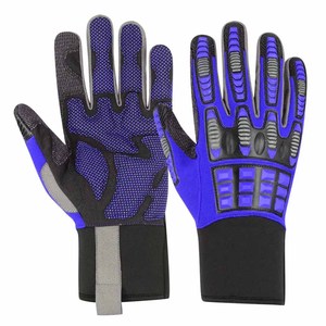 Guantes de Mecánico Resistentes al Calor, Antideslizantes, de Alta Resistencia, con Forro de Gel de Espuma de Cuero Sintético y Respaldo de Spandex con Espuma - Product Image 3