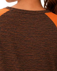 Customized Women Brown And Orange Quick Dry Sports T Shirt Breathable Lightweight Gym Running Athletic Activewear Tee <b>Top</b> - Product Image 6