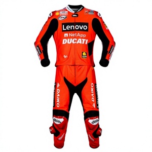 ชุดแข่งรถมอเตอร์ไซค์ Francesco Bagnaia รุ่น Ducati MotoGP หนังวัวและหนังจิงโจ้ หนา 1.3 มม. พร้อมเกราะป้องกัน CE - Product Image 1