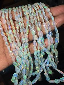 Natural Ethiopian Opal Fancy Shape Beads Best Seller Multi Fire Opal Gemstone Beads Ethiopian Opal Beads For Jewelry 7-10 mm - Product Image 2
