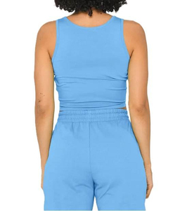 เสื้อยืดครอปสำหรับผู้หญิงเสื้อครอปคอกลมเปล่าออกแบบได้ตามต้องการ - Product Image 6