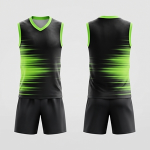 Conjunto de Voleibol Flexible para Deportes de Equipo - Jersey y Pantalones Cortos Sublimados Transpirables que Absorben la Humedad, Ecológicos - Product Image 5