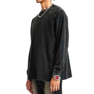 Nouveaux Sweat-shirts délavés à l'acide, grammage lourd, 100% Coton, sur mesure, collection Basiques 2026 - Product Image 2