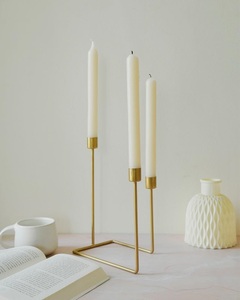 High Quality Iron Candle Stand 3 Holder Heat Resistant Home Decoration Modern Design - Product Image 3