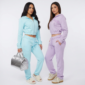 Conjunto Deportivo de Dos Piezas para Mujer, con Capucha, Color Sólido, Manga Larga, Corte Holgado, Cintura Elástica, Bolsillos Laterales, Transpirable, para Primavera - Product Image 5