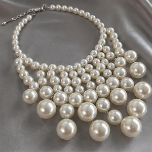 Elegante Collar de Perlas en Capas, Joyería de Moda para Mujer, Accesorios para Novia, Boda, Fiesta, Regalo - Product Image 3