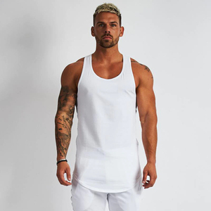 Débardeur pour homme en polyester 100% écologique, couleur unie noire, respirant, à séchage rapide, col rond, décontracté, tissé - Product Image 6