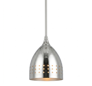 Lámpara Colgante de Acero Inoxidable con Forma de Campana, E26 LED 2700K, Luz Blanca Cálida Suave, para Techo de Cocina, Diseño Montado, Hecha a Mano - Product Image 1