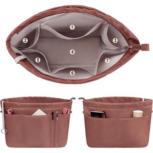 Organizer da Borsa da Donna con 14 Tasche e Cerniera, Inserto per Borsetta, Organizer per Trucchi da Inserire nella Borsa - Product Image 3