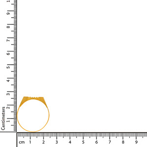 Anillo de Sello para Hombre en Oro Amarillo de 18K, Diseño Cuadrado Clásico Grabado, Joyería Fina para Bodas y Fiestas - Product Image 4