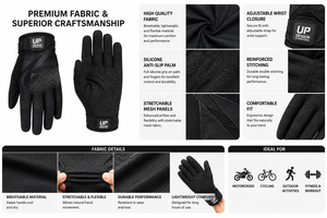Gants de motocross personnalisés à doigts complets, gants de course VTT BMX moto, compatibles écran tactile, respirants, antidérapants, fabrication OEM ODM - Product Image 5