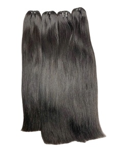 Extension de cheveux humains vietnamiens naturels, lisses, à double tirage, double trame, cuticule alignée, tissage, pour femmes noires, 100% - Product Image 2