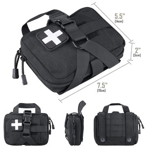 Sac de premiers secours léger et imperméable en cuir pour le rangement compact des médicaments et pochette médicale en cuir à vendre - Product Image 3