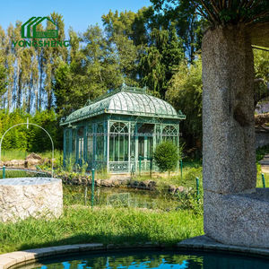 Custom classico giardino vittoriano serra telaio metallico facilmente assemblato per matrimoni ed eventi realizzati con materiale naturale - Product Image 4