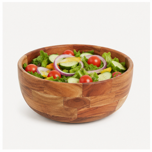 Grand saladier artisanal en teck, écologique, pour servir des fruits, décoration de la maison, vaisselle de restaurant - Product Image 6