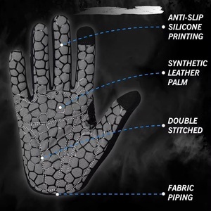Gants de cyclisme sur mesure à doigts entiers avec logo personnalisé et grip durable pour les importateurs et distributeurs de vêtements de sport - Product Image 4