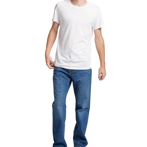 เสื้อยืดคอกลมสีขาวลำลองสำหรับผู้ชาย ผ้าฝ้าย 100% น้ำหนัก 180 กรัม สีพื้น ไม่เป็นขุย ทรงเข้ารูป แขนสั้น ไม่มีลาย - Product Image 2