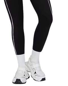 Custom Women Navy Blue Black Contrast Sports <b>Bra</b> And High Waist Leggings Set <b>Stretch</b> Yoga Fitness Gym Wear Custom OEM Wholesale - Product Image 5