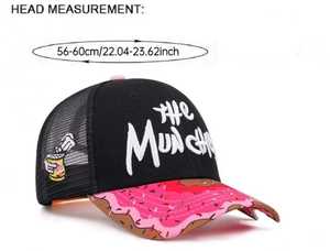 Trucker Hat Adjustable Mesh Cap with <b>Puff</b> Print Character Design Unisex Hip Hop Outdoor Street Style Summer Casual Hat - Product Image 2