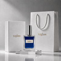 Flacon de parfum carré transparent en verre cristal de 15 ml, rechargeable avec pompe pulvérisatrice, flacon de parfum vide