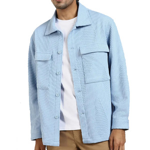 Winter <b>Men</b> Shacket Standard Button Front Overshirt Windproof Breathable Warm Comfortable <b>Long</b> Sleeve Casual <b>Jacket</b> - Product Image 1