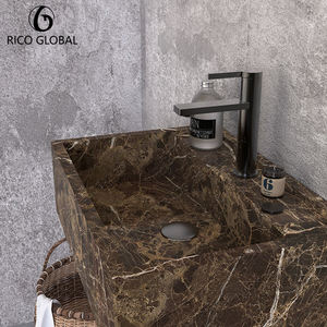Lavabo mural moderne en pierre naturelle avec design de lavabo ovale, modèle OEM WS-2014A - Product Image 3