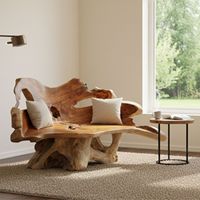 Chaises de console en racine de teck