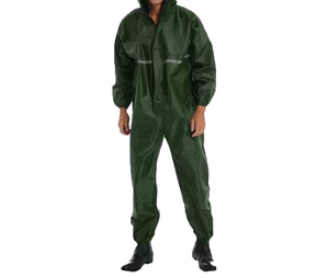 Combinaison de pluie imperméable verte pour homme, manches longues, polyester, une pièce, toutes saisons, vêtements d'extérieur, qualité supérieure - Product Image 1