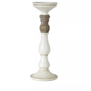 Classic design 2 tone wooden small medium <b>large</b> <b>candle</b> holder 3 pc set pillar <b>candle</b> holder customization options - Product Image 3