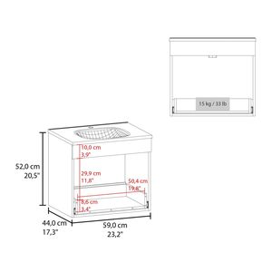 Mobiletto da bagno a una porta Hatta con due cassetti e ripiano aperto, include accessori in colore nero - Product Image 3