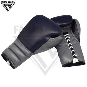 Derniers modèles de gants de boxe en cuir de vachette véritable, à lacets, design OEM, meilleur prix, durables, légers, de haute qualité, personnalisés, à doigts entiers - Product Image 2