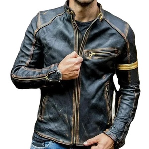 Autumn Motorcycle Leather Jacket <b>Men</b> Street Fashion Bomber Jackets Fit Outwear Male Black <b>Blue</b> Clothing Plus Size S 3XL 2024 - Product Image 1