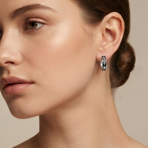 PENDIENTES DIVYORO MODERN STAR LINK PLATEADOS - Product Image 4