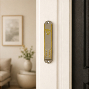 Wholesale Set of 4 Metal Mezuzah <b>Cases</b> Menorah & Western <b>Wall</b> Designs ewish Door Blessing for Home Protection & Religious Gifts - Product Image 4