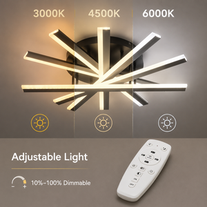 Modern Led <b>Ceiling</b> <b>Light</b> Acrylic Iron <b>Remote</b> <b>Control</b> Dimmable 3Cct Living Room Bedroom Indoor Home Lighting 60cm - Product Image 3