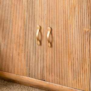 Fluted Solid Wood Eco-Friendly Durable Handmade Multifunction Side Board Cabinet Modern European Design - Product Image 3