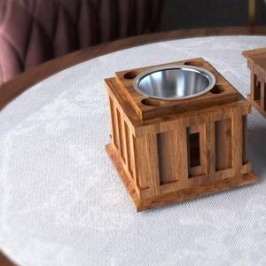 Wholesale Architectural Square Mango Wood <b>Bakhoor</b> Burner Slotted Pillar Design Bulk Modern Arabian Mabkhara Tower <b>Oud</b> Incense Ho - Product Image 4