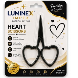 DEGEN Heart Mini Scissors Kelmscott Design's <b>Red</b> <b>Hot</b> Scissors Heart scissors <b>Red</b> sewing tool - Product Image 2