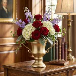 Offre d'usine : Jardinière en métal style shabby chic, finition or mat galvanisé, avec poignée décorative à volutes, pour extérieur/intérieur - Product Image 2