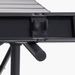 Tavolo da Campeggio Pieghevole Portatile con Lato Arrotolabile, Tavolo da Spiaggia Leggero in Alluminio, Altezza Regolabile, Ampia Borsa Portaoggetti - Product Image 3