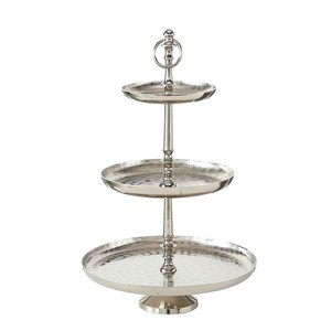 Two Tier Gold Metal Cake Stand <b>Round</b> Dessert Display <b>Tray</b> For Party Cupcake Serving Decoration Home Kitchen Tabletop - Product Image 2