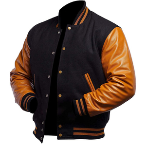 Best Stylish Varsity Jackets Full Sleeves Breathable Crew Neck Collar Customized Logo Printing College Baseball Jacket For <b>Men</b> - Product Image 1
