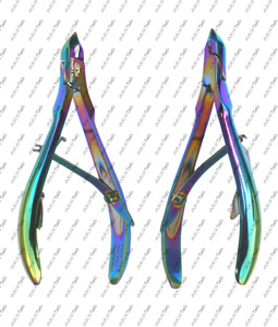 Pince à cuticules professionnelle en titane, bord tranchant, acier inoxydable de qualité chirurgicale, outils de manucure et pédicure RMH CN-3006TM - Product Image 4